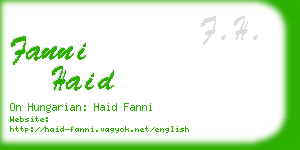 fanni haid business card